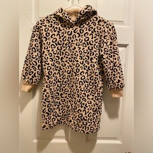 Leopard Print Hoodie Dress